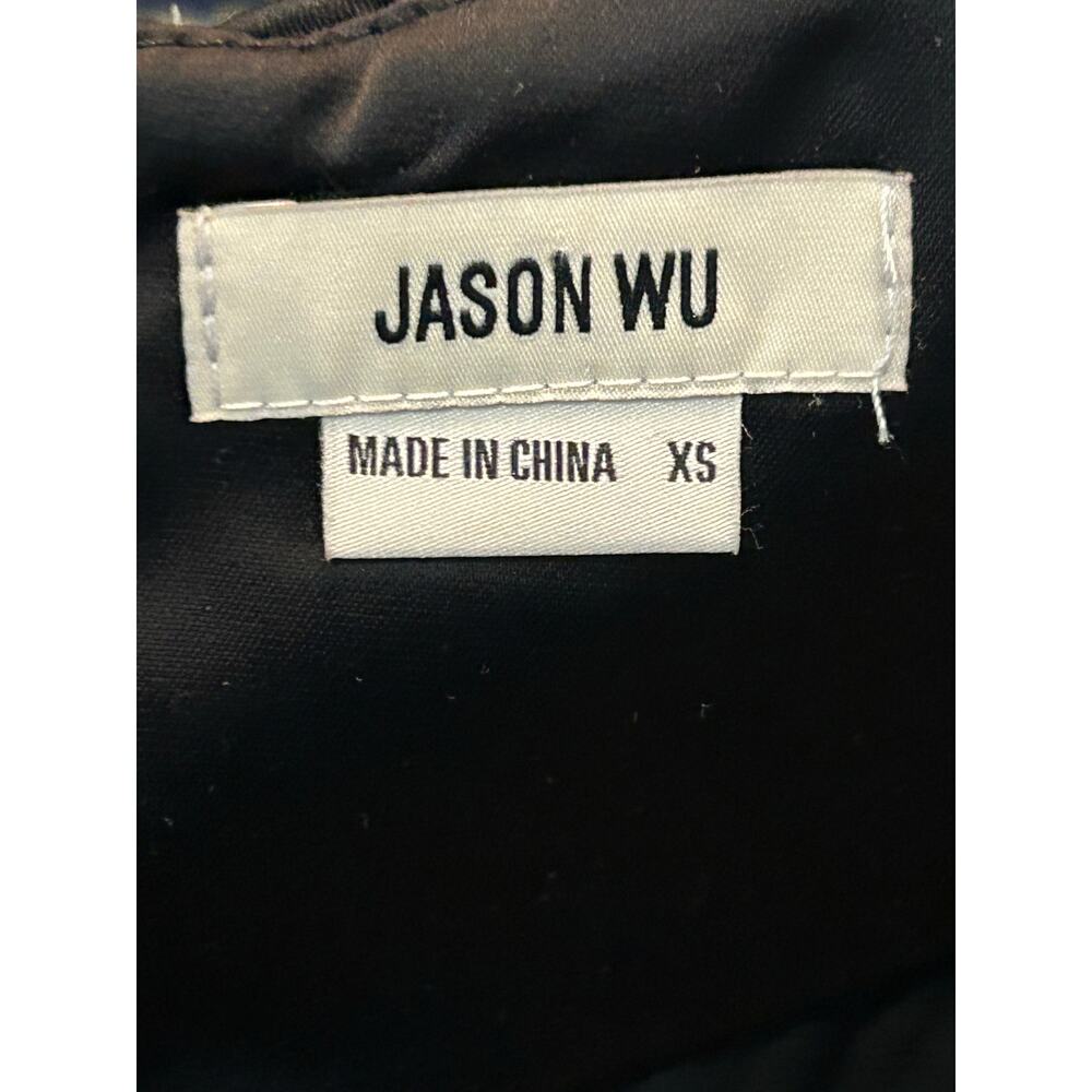 Jason Wu Black Satin Corset Midi Dress - Picture 6 of 7